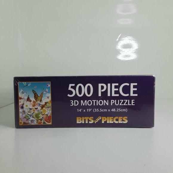 Bit and Pieces 500 Piece Jigsaw Puzzle Floral Dimension 3D Motion Puzzle New - Picture 2 of 2